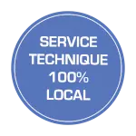 Service technique 100% local Pictogramme bleu